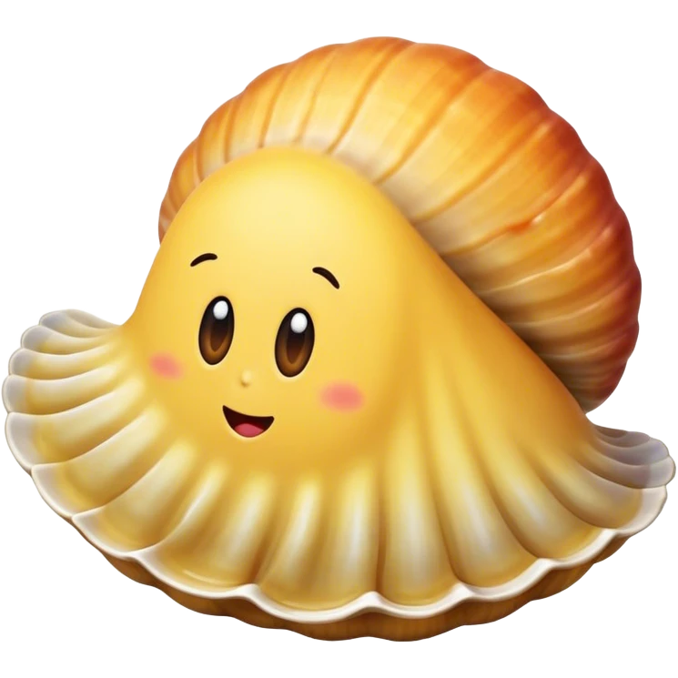 Clam throwing up emoji