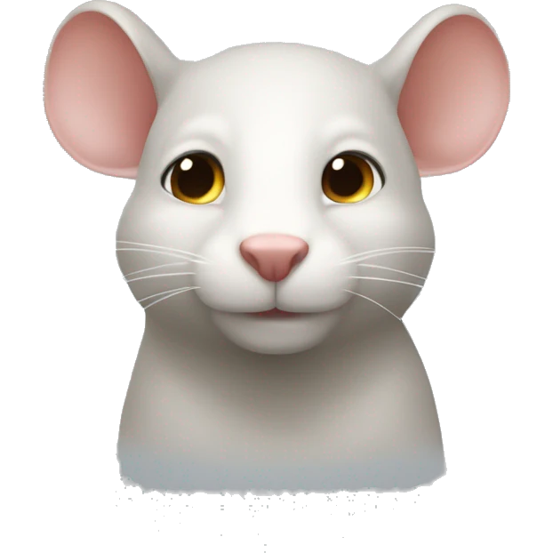 Quiero ver un ratón con un redonde de santo en su cabeza emoji