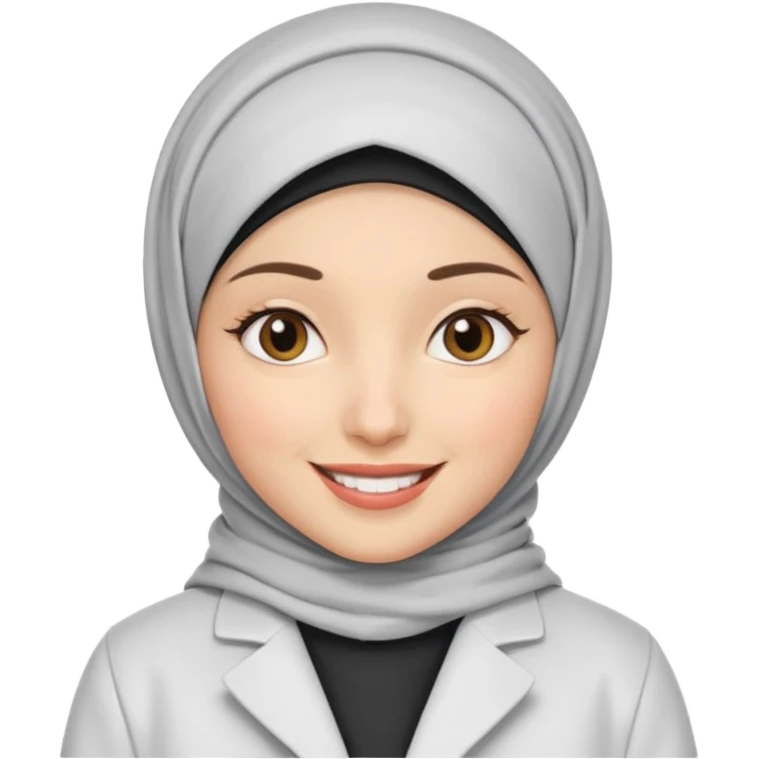 Hijab white caot emoji