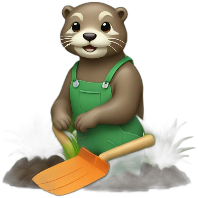 gardening otter emoji