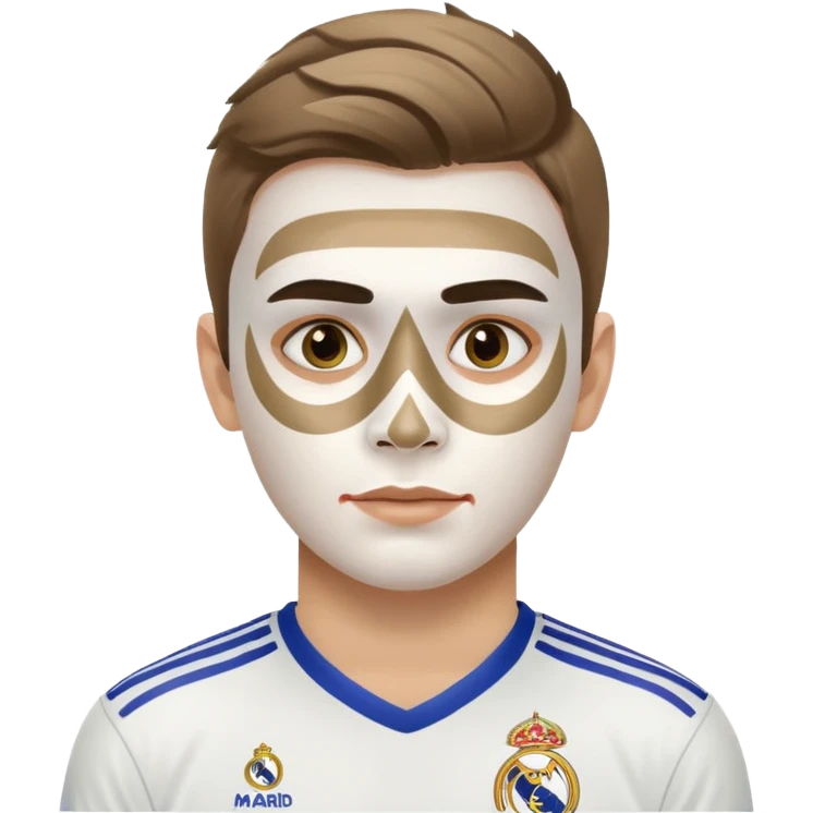 football supporter, paint in face, real madrid emoji