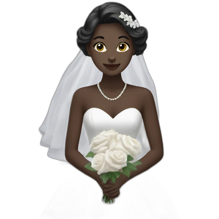 whitebrideholdingablackcat emoji