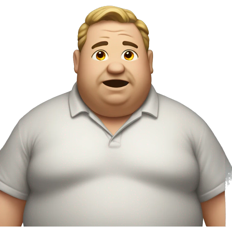 A fat man emoji