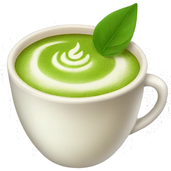 A yummy matcha latte emoji