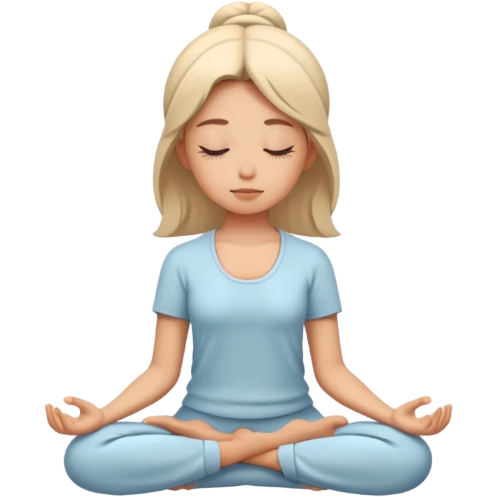 girl meditating emoji