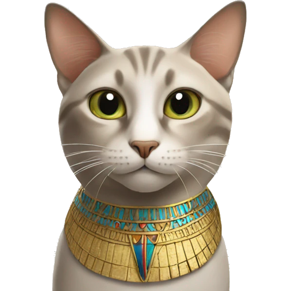 cat in egypt pyramid emoji