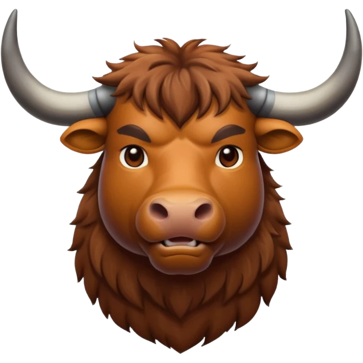 High resolution of An ox emoji
