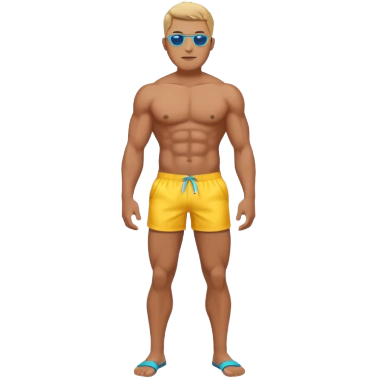 Naked men full body emoji