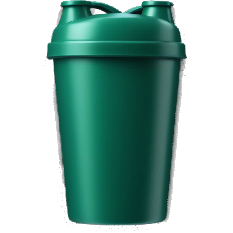 Dark black-green protein shaker cup emoji
