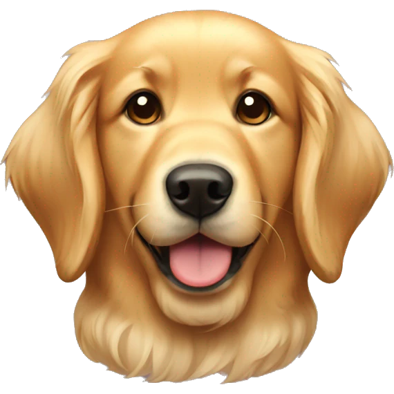 Golden retriever with a bow  emoji