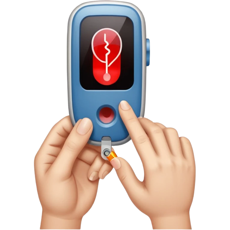diabetes meter test finger blood emoji