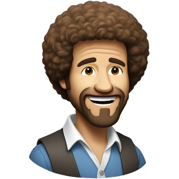 bob ross holding a cat whit p diddys face on it emoji