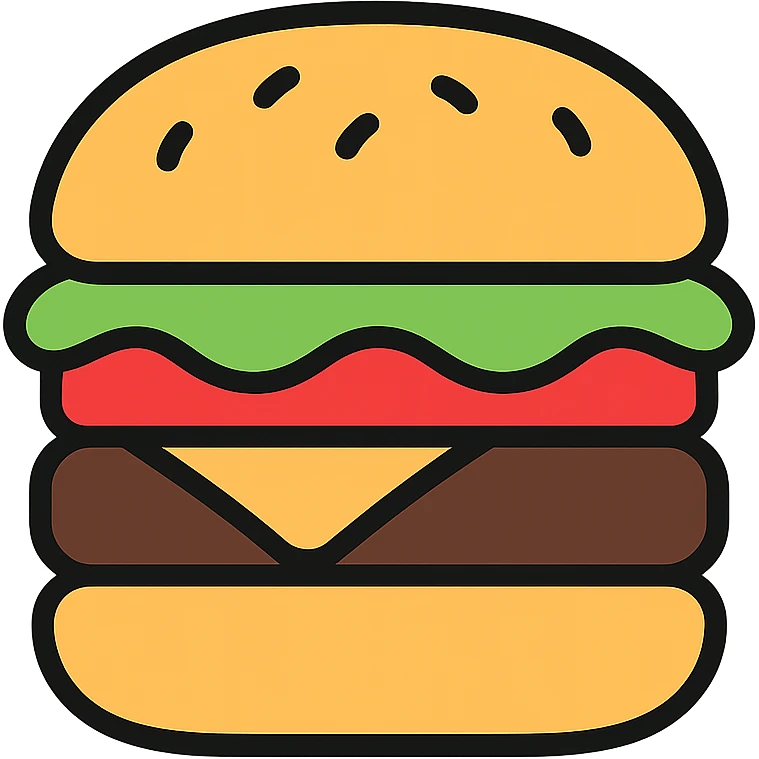colored burger icon emoji