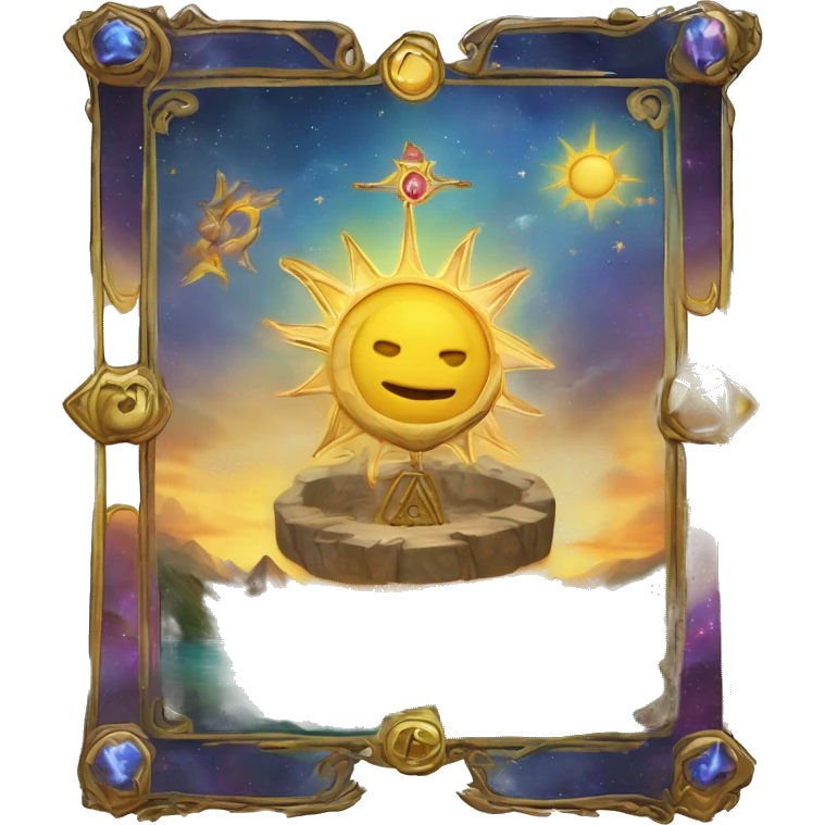 Créer une carte de Tarot Emoji XIX ARCAN soleil emoji