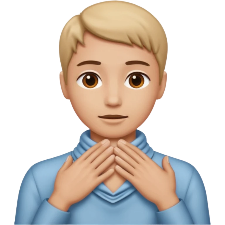 hands around neck emoji