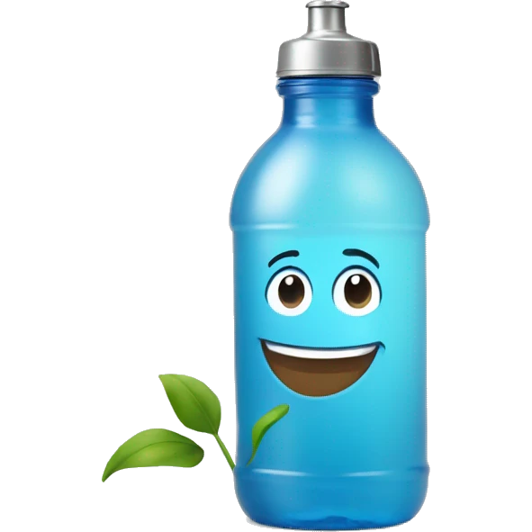 Bio based water bottle smiling  emoji
