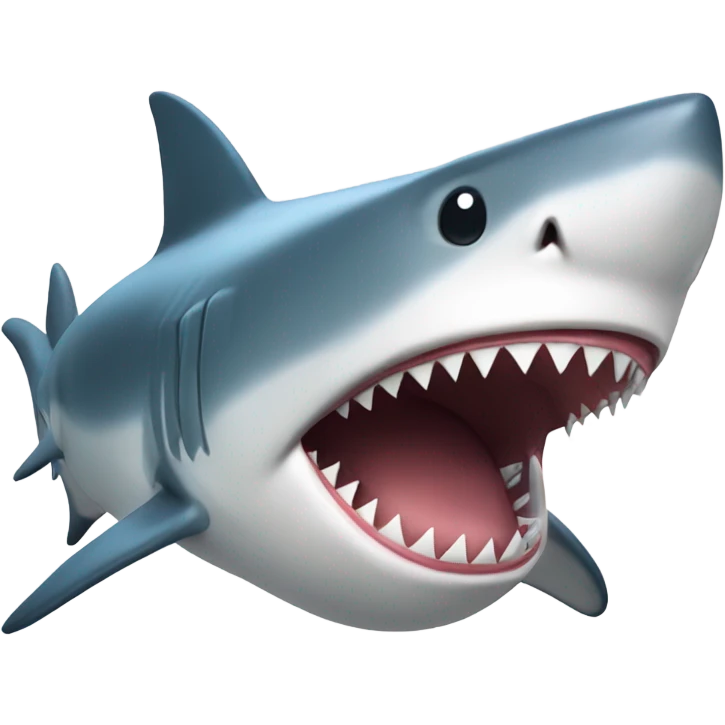 a shark blowing up emoji