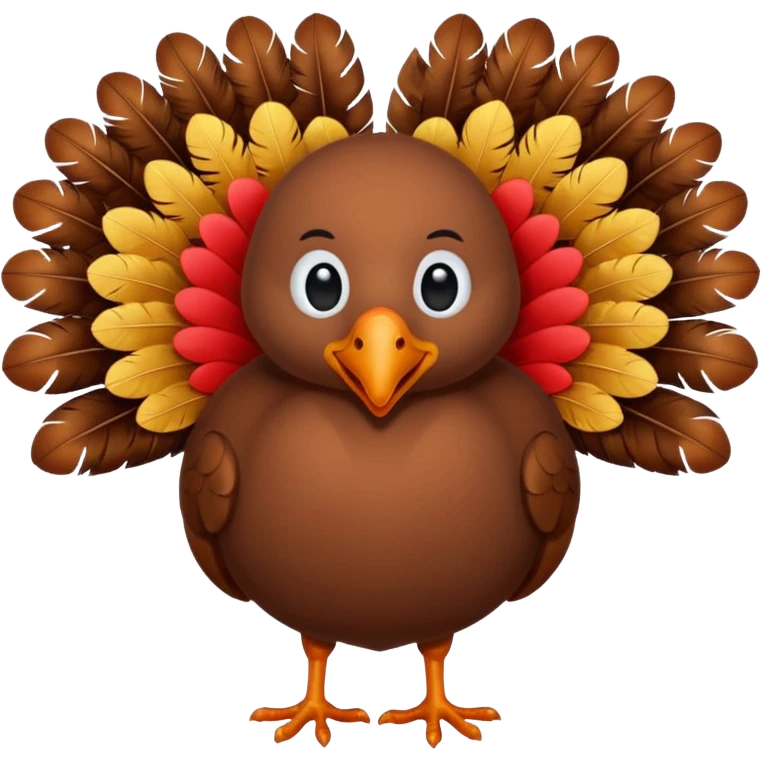 cute turkey heart emoji