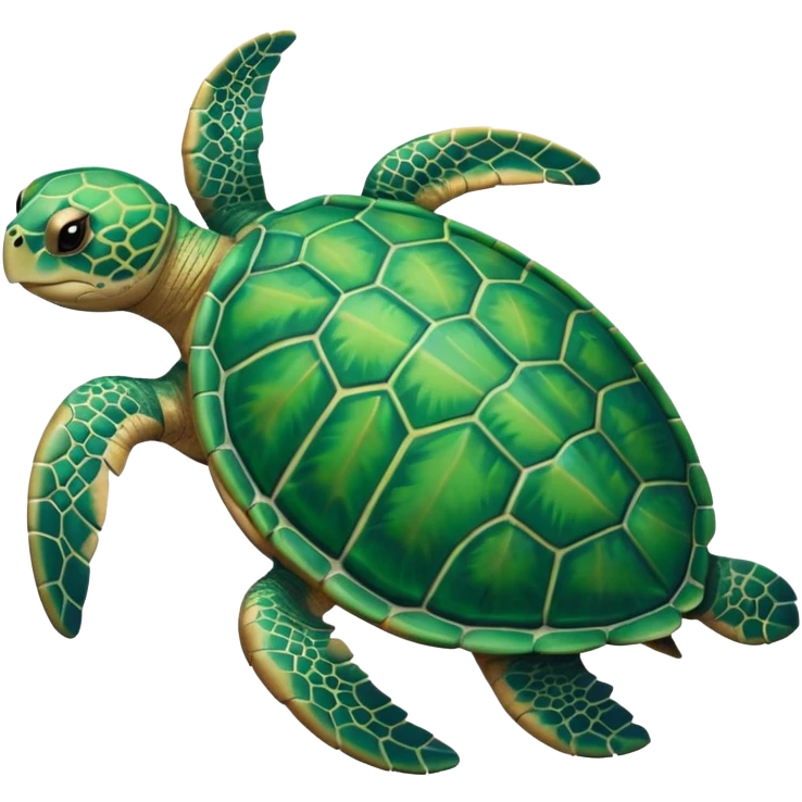 sea turtle, front view  emoji