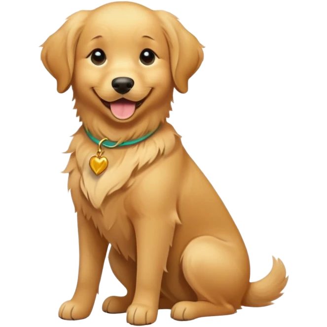 Golden retriever with a pixie cut emoji