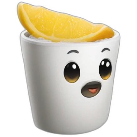 Lémurien avec un coca emoji