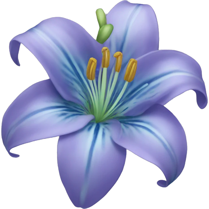 Blue bunch Lily flower emoji