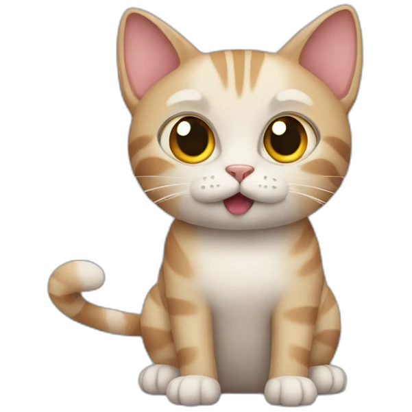 cat that is pretending to understand emoji