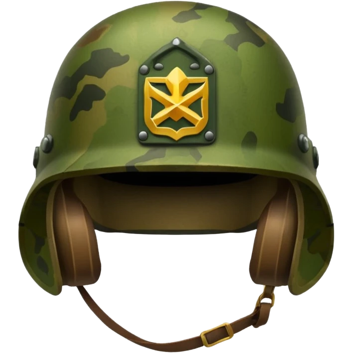 military helmet in camouflage emoji
