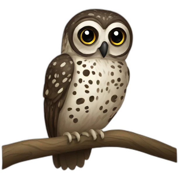 dark spotted owl dark eyes emoji