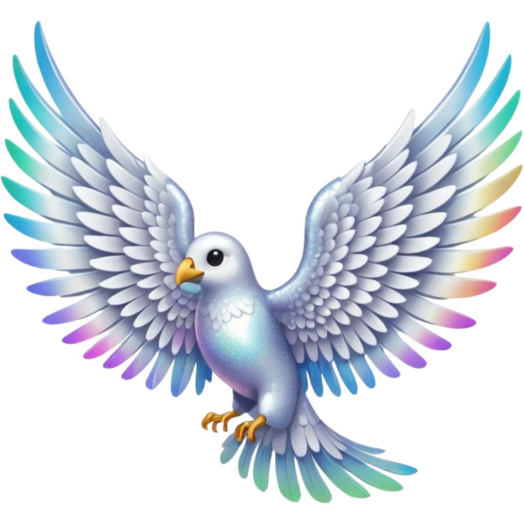 Glitter White Wings emoji