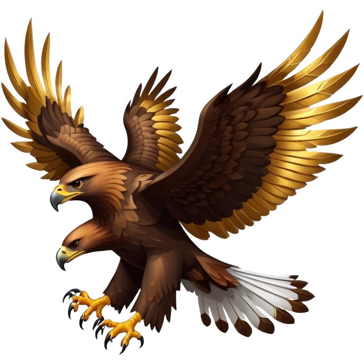 Golden eagle with razor and gold wings, Red Rising emoji