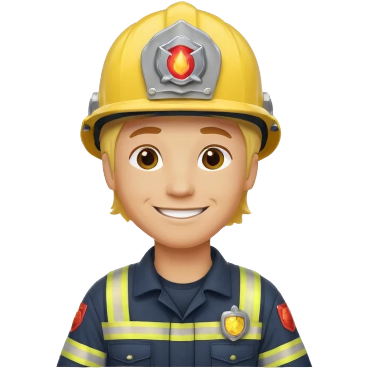 fireman with yellow hair emoji