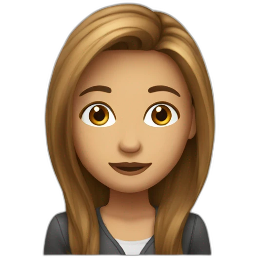 Fille avec de long cheveux emoji