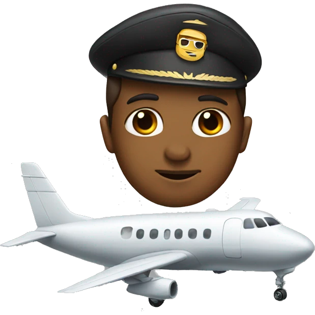Plane With brown pilot emoji