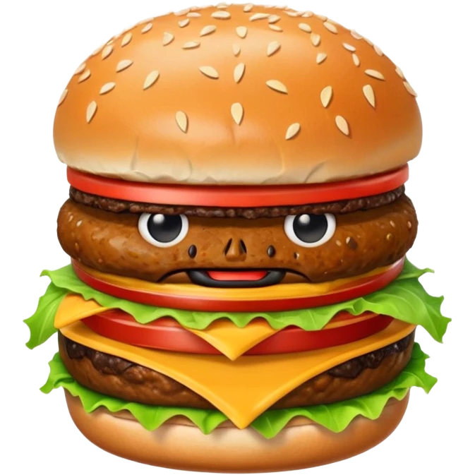 scary burger emoji