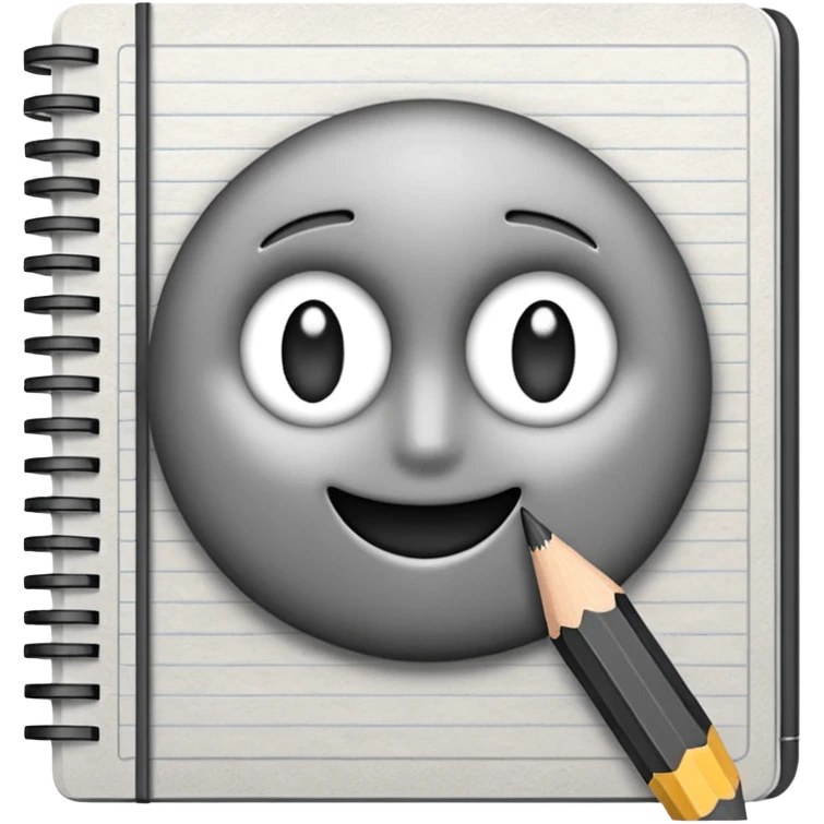 a pencil drawing in a notebook  emoji