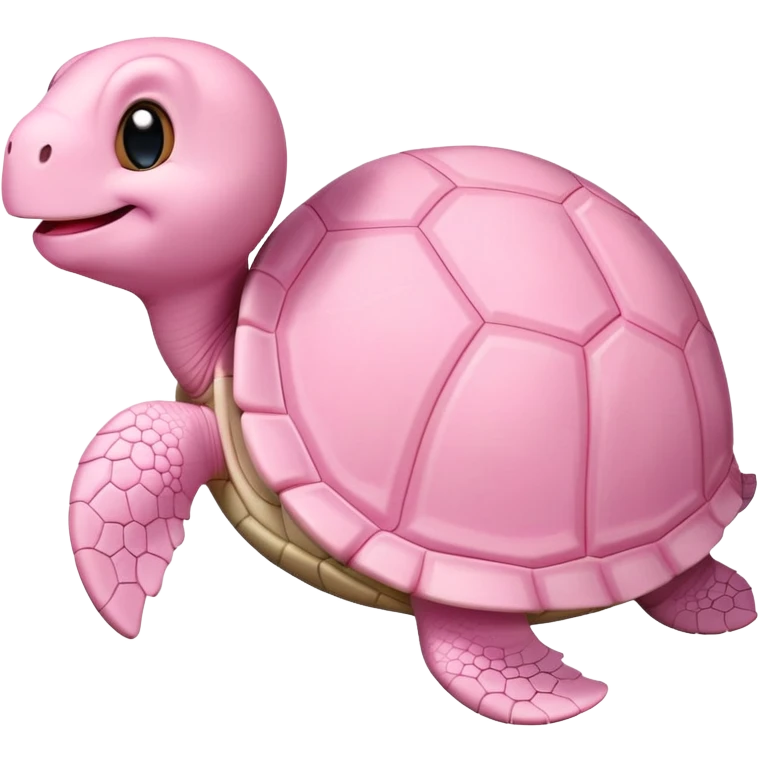light pink turtle with cute smile emoji
