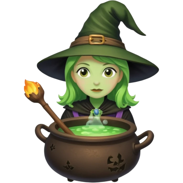 green witch cooking potion emoji