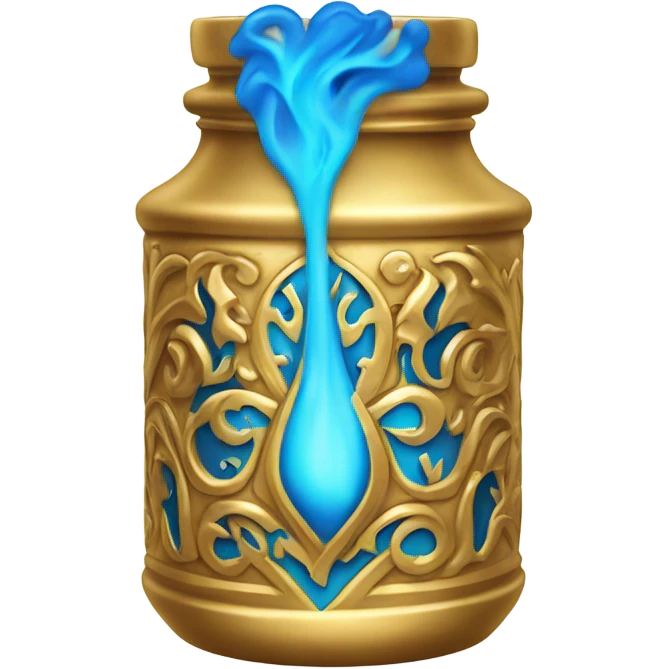flame on jar egypt gold white blue  emoji
