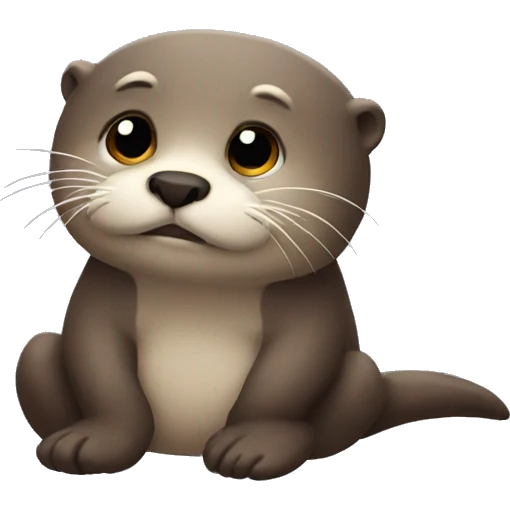 Sad otter emoji