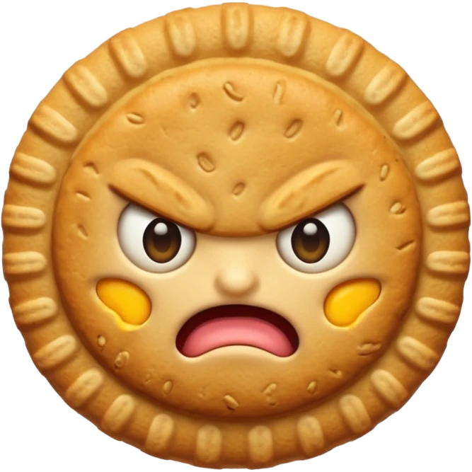 cute biscuit no cream angry emoji