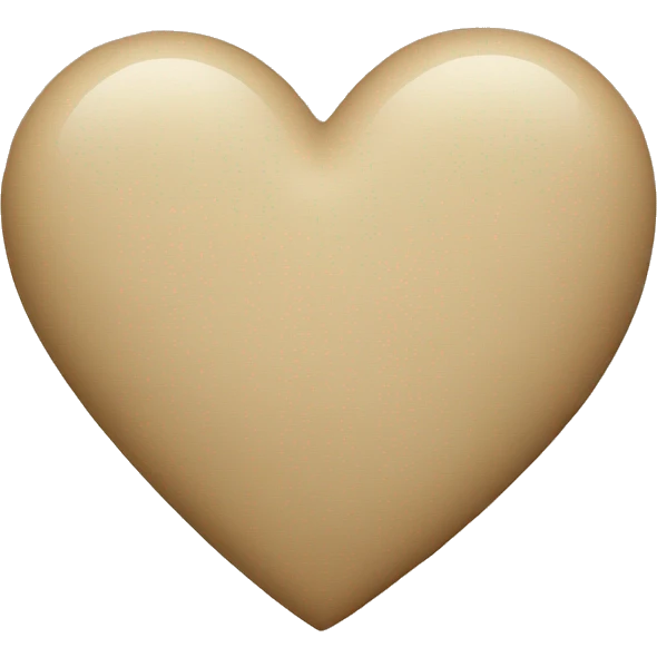 Beige heart  emoji