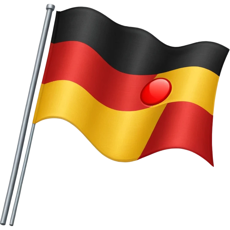 A wawy black and a red rectangle and a yellow circle flag emoji