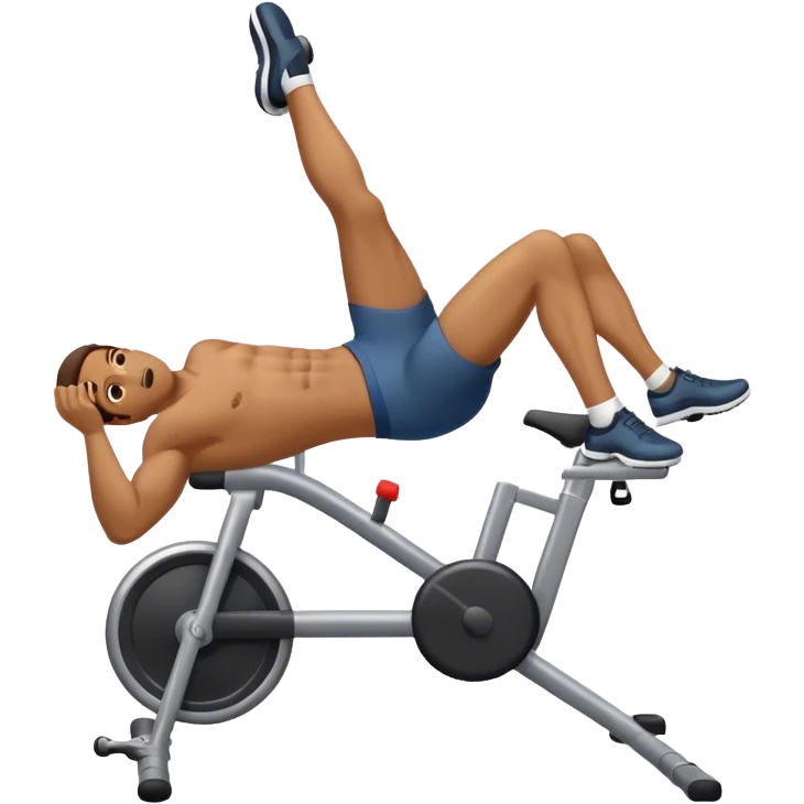 man laying down bicycle-crunches exercise emoji