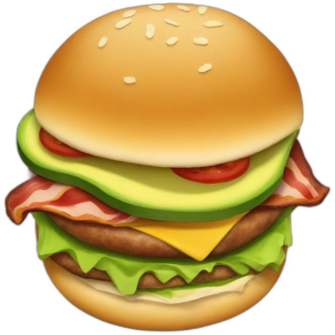 Bacon avocado cheeseburger emoji