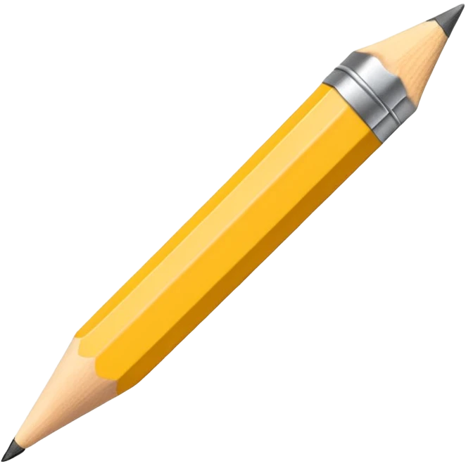 yellow pencil with sharpened point emoji