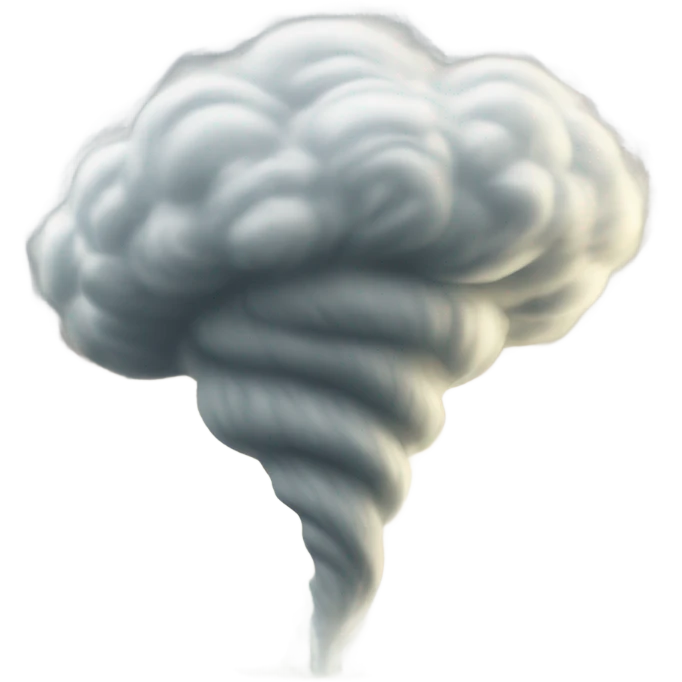 tornado spewing white liquid emoji