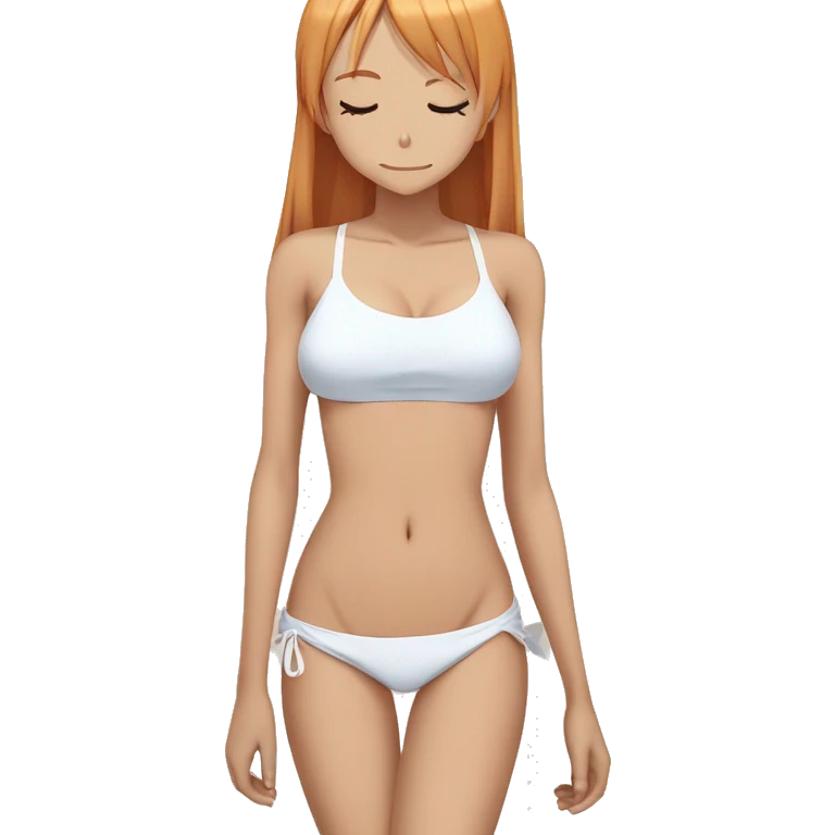 sleeping full body Asuna anime sword art online one piece swim suit emoji