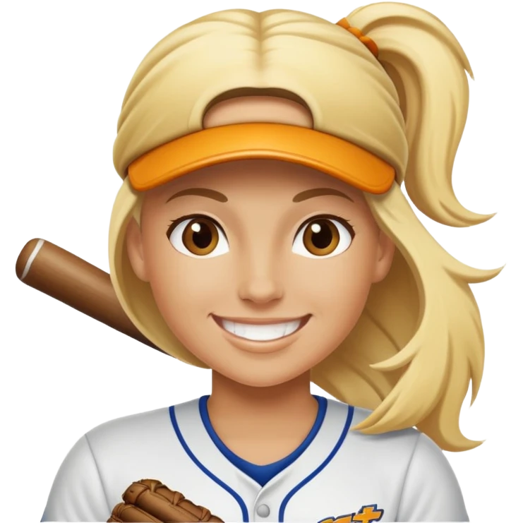 Blonde softball player emoji