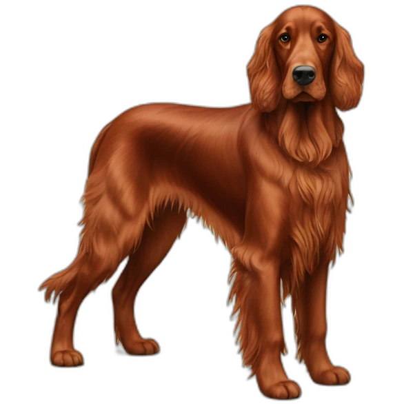 Dog irish setter full body emoji